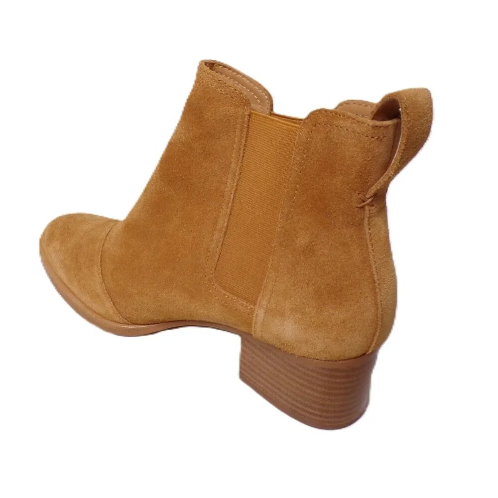 🆕 RAG & BONE Rover Chelsea Suede Bootie Ankle Boot Gold Tan 8 - Picture 5 of 8